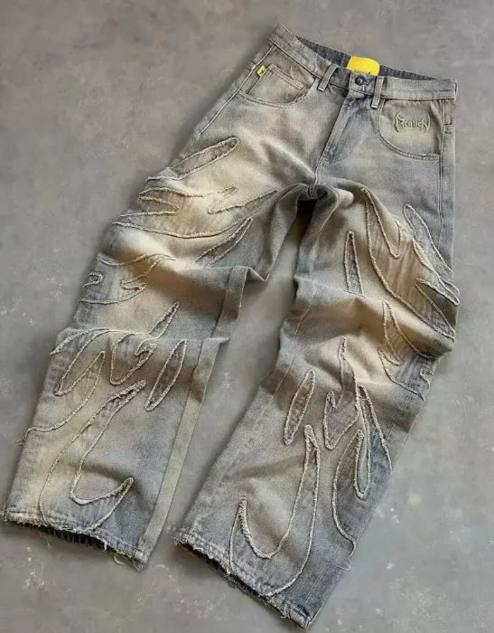 Lychee Aura - Distressed Jeans