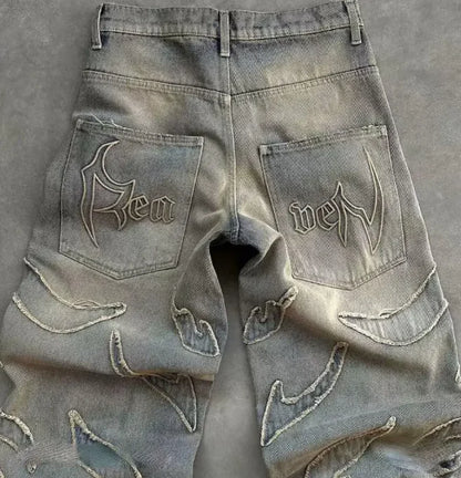 Lychee Aura - Distressed Jeans